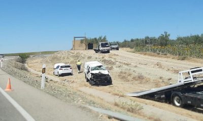 Tres heridos por un choque frontal en Gerena