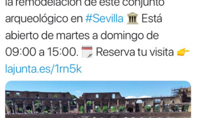 La Junta promociona Itálica con una foto del Coliseo romano