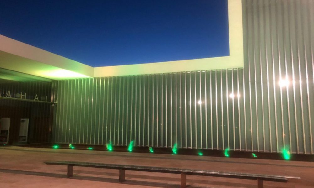 Arahal ilumina de verde el Teatro Municipal por la ELA