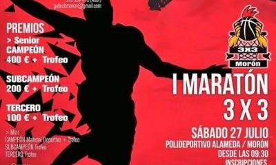 I Maratón 3x3 en Morón el 27 de julio, "¿te apuntas?"