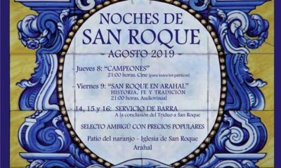 Convivencia y cine en las 'Noches de San Roque' del Santo Entierro en Arahal