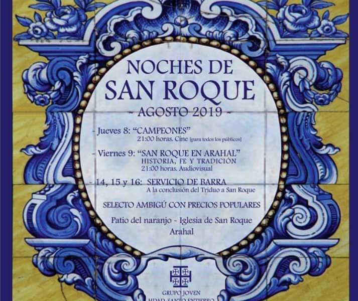 Convivencia y cine en las 'Noches de San Roque' del Santo Entierro en Arahal