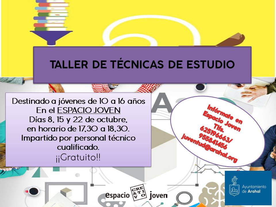 Taller de Técnicas de estudio en el Espacio Joven de Arahal