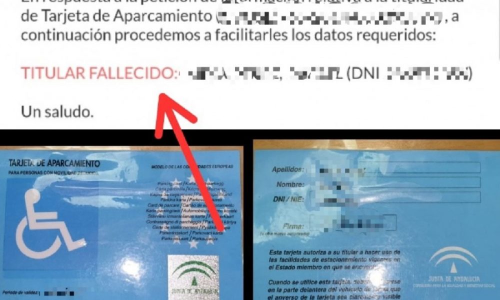 tarjeta aparcamiento