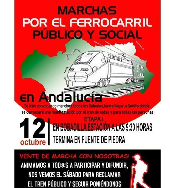 Comienzan las marchas por la defensa del ferrocarril público y social