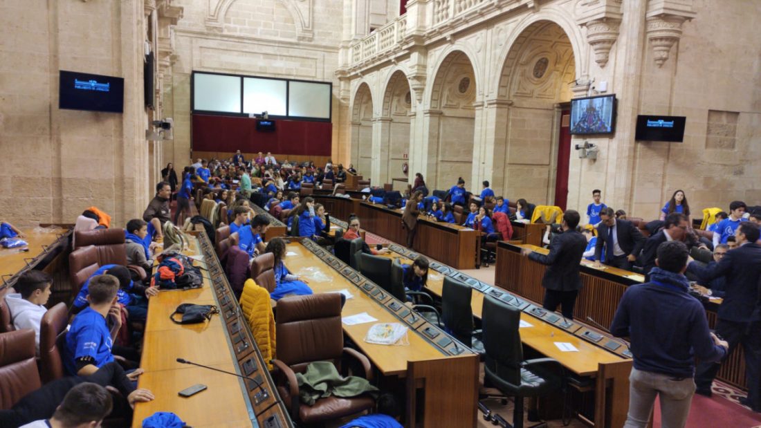 El Parlamento Joven de Arahal, representando a la provincia en la Convención de los Derechos del Niño