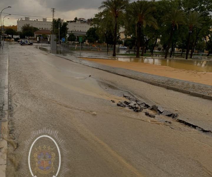 Vivienda inundadas, calles, negocios y carretera cortada, incidencias de la tarde de lluvia en Marchena