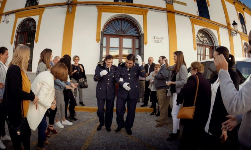 Sí, quiero, con el uniforme de la Santa María Magdalena