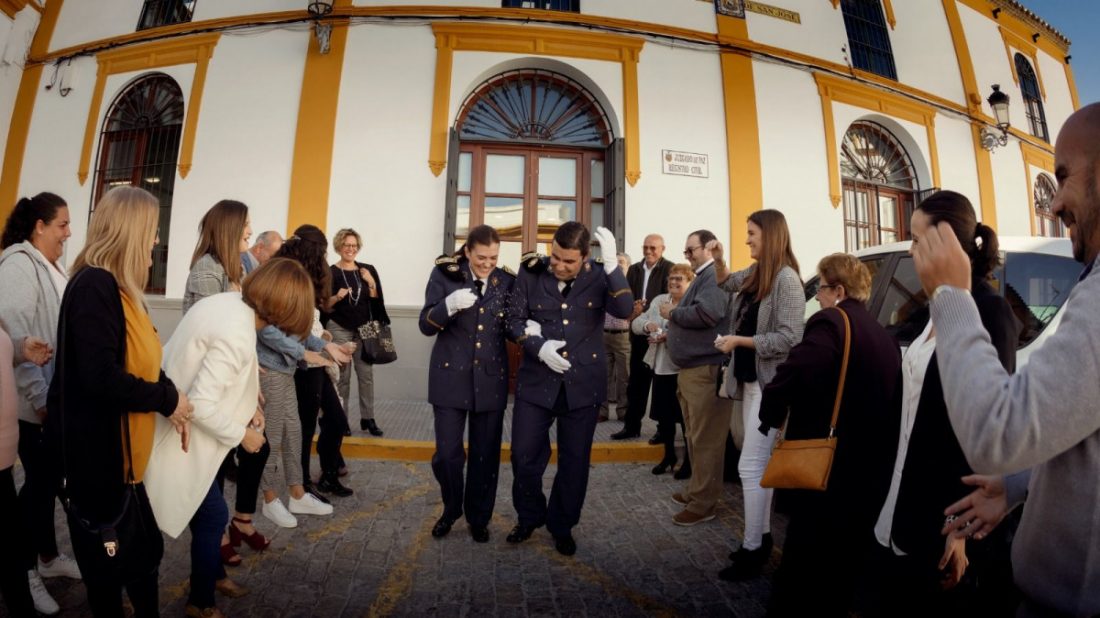 Sí, quiero, con el uniforme de la Santa María Magdalena