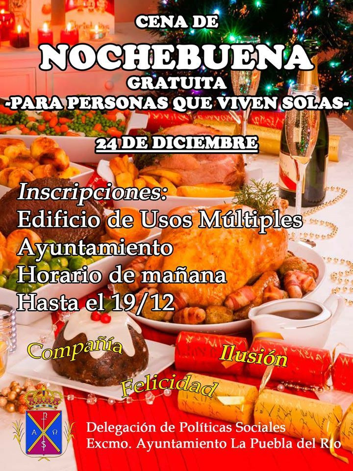 La Puebla del Río organiza una cena de Nochebuena para reunir a las personas que vivan solas