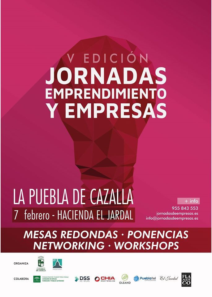 La V Jornada de Emprendimiento y Empresa de La Puebla de Cazalla será el día 7 de febrero