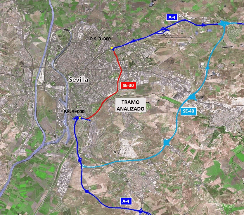 Menor intensidad de circulación en la SE-30 una vez abierto el tramo SE-40 entre Alcalá y Dos Hermanas