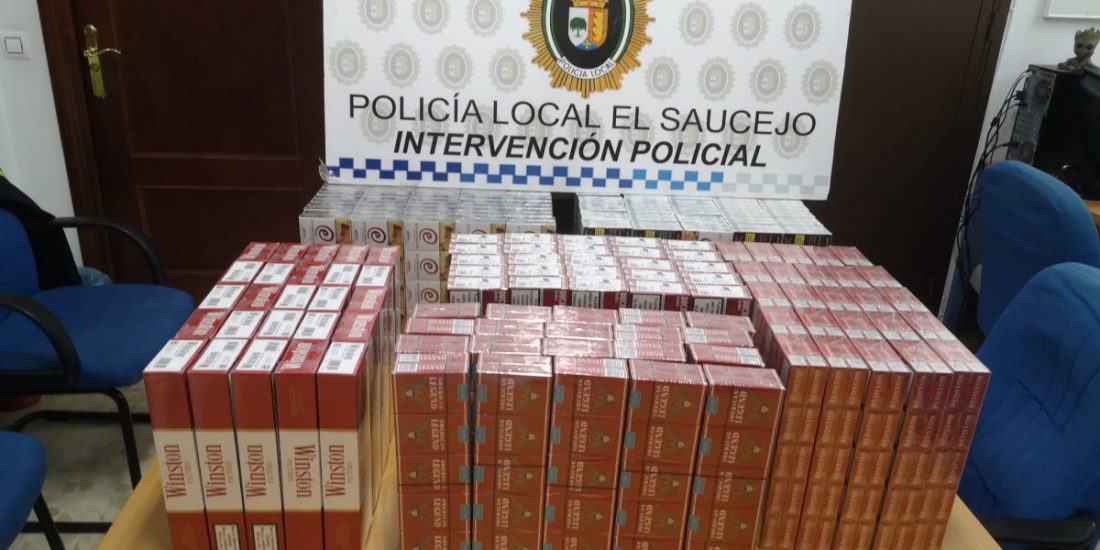 La Policía Local de El Saucejo se incauta de 1500 cajetillas de tabaco en un control por el estado de alarma