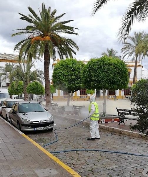 Los pueblos de la comarca se desinfectan para prevenir el coronavirus