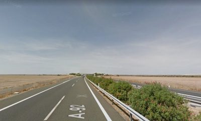 Un herido en accidente en la A-92, término de Arahal, en una salida de vía