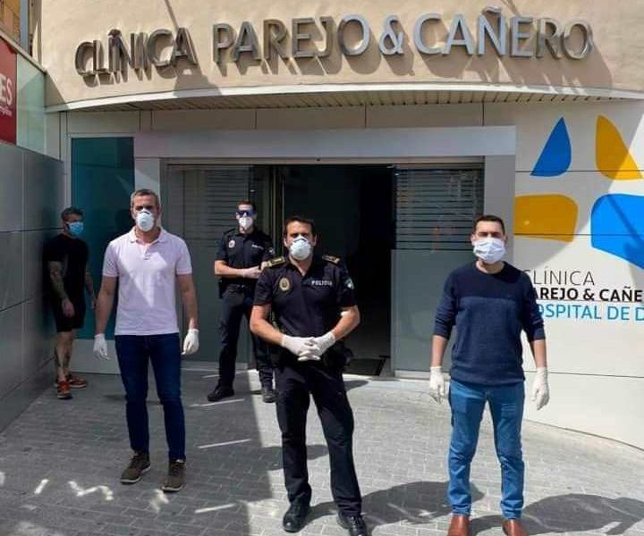 Herrera realiza los tests para detección de COVID-19 a policías locales y empleados municipales