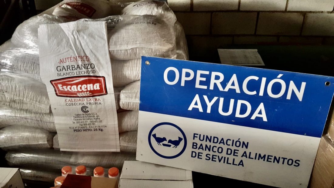 El Banco de Alimentos de Sevilla recibe tres toneladas de garbanzos de la IGP “Garbanzo de Escacena”