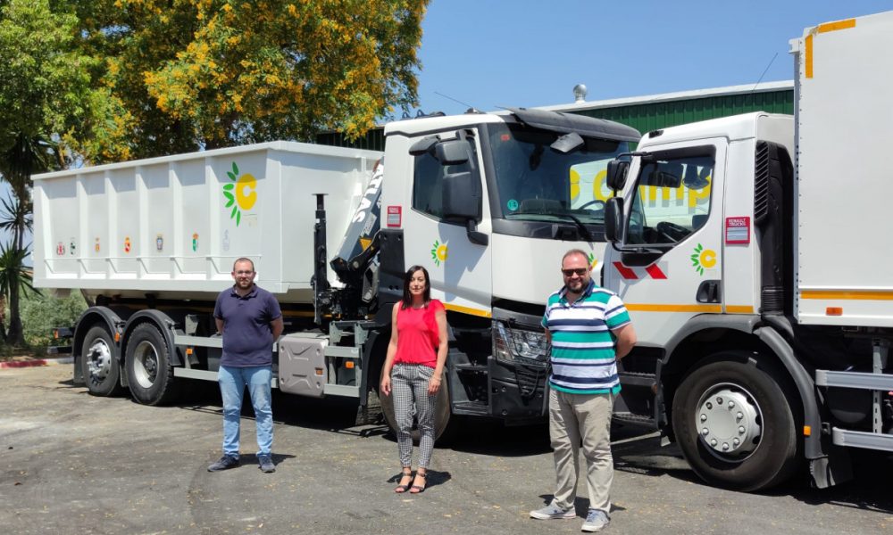 Dos nuevos camiones de recogida de material reciclado se incorporan al servicio de la Mancomunidad Campiña 2000