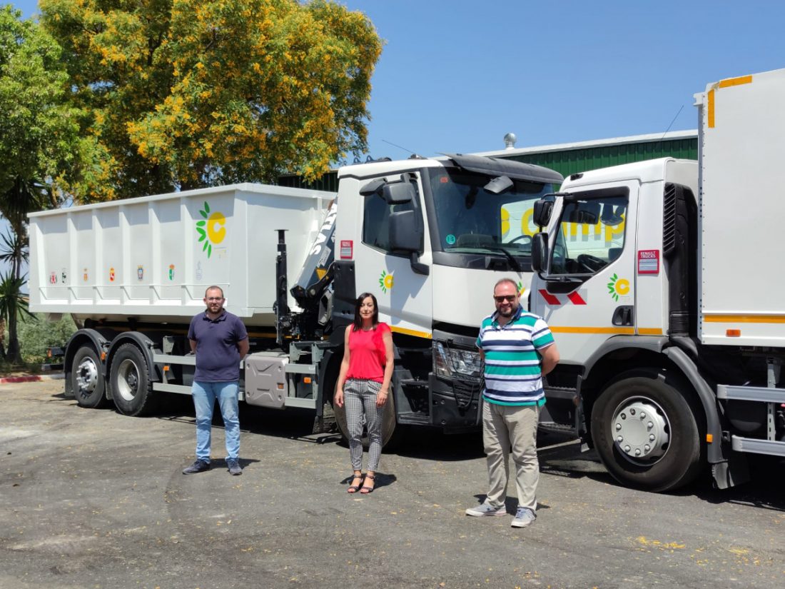 Dos nuevos camiones de recogida de material reciclado se incorporan al servicio de la Mancomunidad Campiña 2000