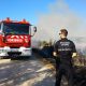 Bomberos y Policía Local de Arahal intervienen en varios incendios intencionados 