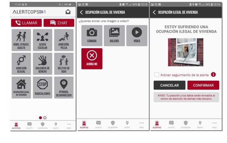 AlertCops incluye nueva alerta para comunicar de forma inmediata casos de ocupación ilegal de viviendas