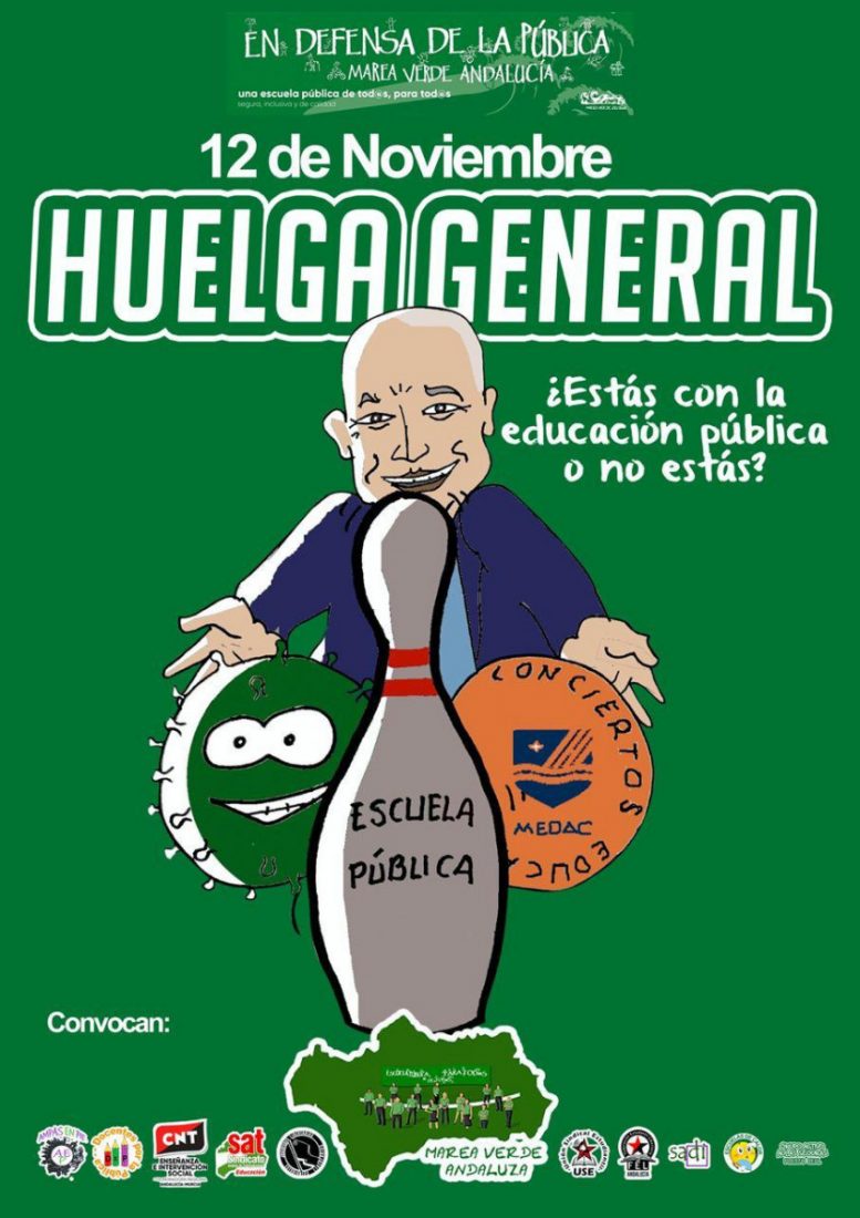 Doce organizaciones convocan huelga general en la Educación el 12 de noviembre