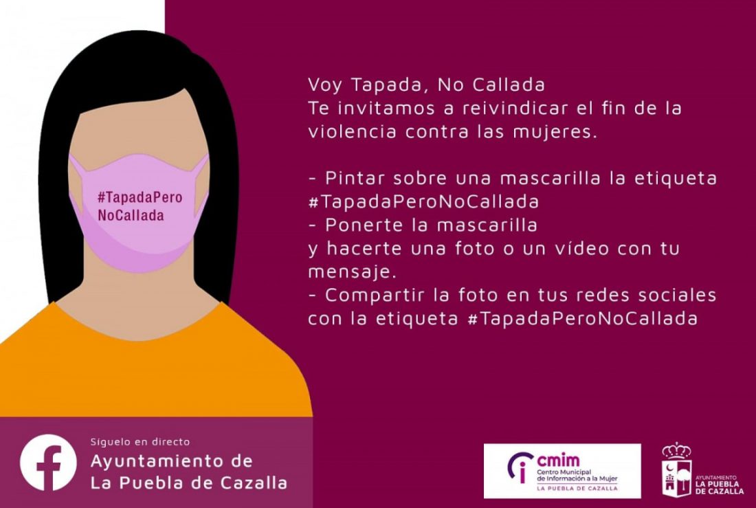 “Tapada pero no callada”, campaña para el 25-N en La Puebla de Cazalla