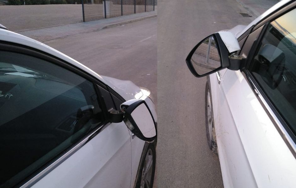 Rompen los espejos retrovisores de un coche en la calle Malasmañanas de Arahal