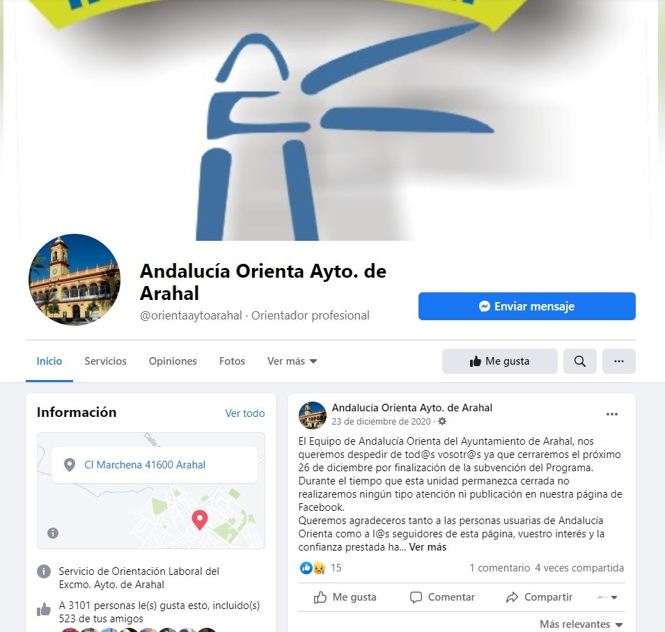 El alcalde de Arahal reconoce la pérdida de la subvención de Andalucía Orienta por un error de dos técnicas de este servicio