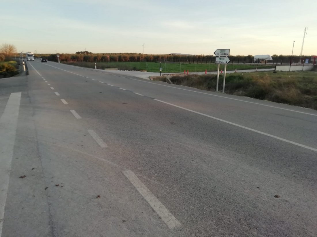 Autorizado el giro a la izquierda al camino de La Rodela en la carretera Arahal-Morón