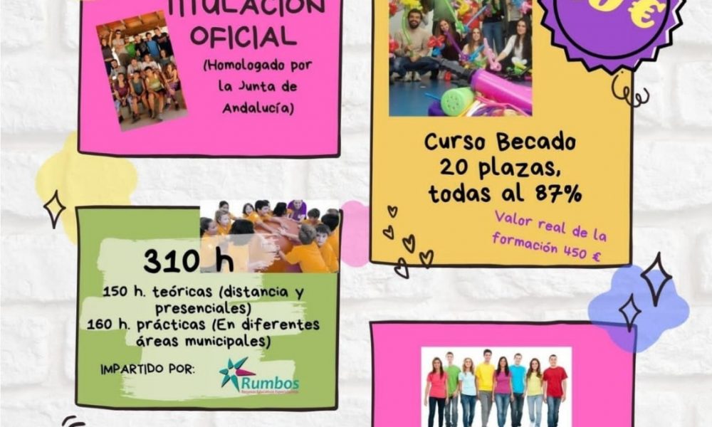 Curso de monitores de ocio y tiempo libre infantil y juvenil subvencionado en Morón