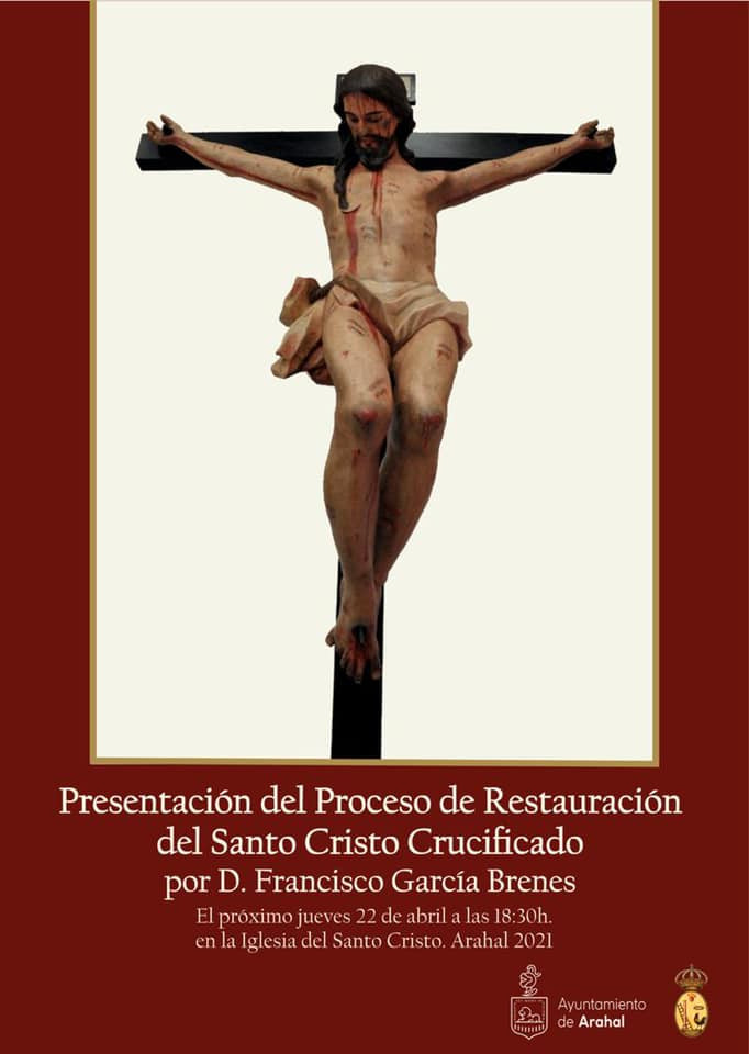 Arahal acoge este jueves la presentación del proceso de restauración del Santo Cristo Crucificado