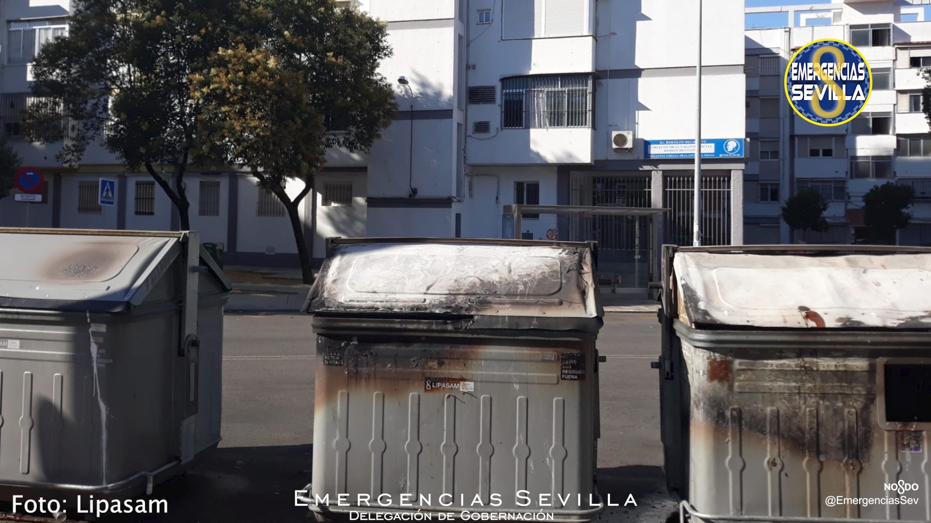 Un joven de 18 años detenido y dos menores denunciados por la quema de contenedores en San Pablo