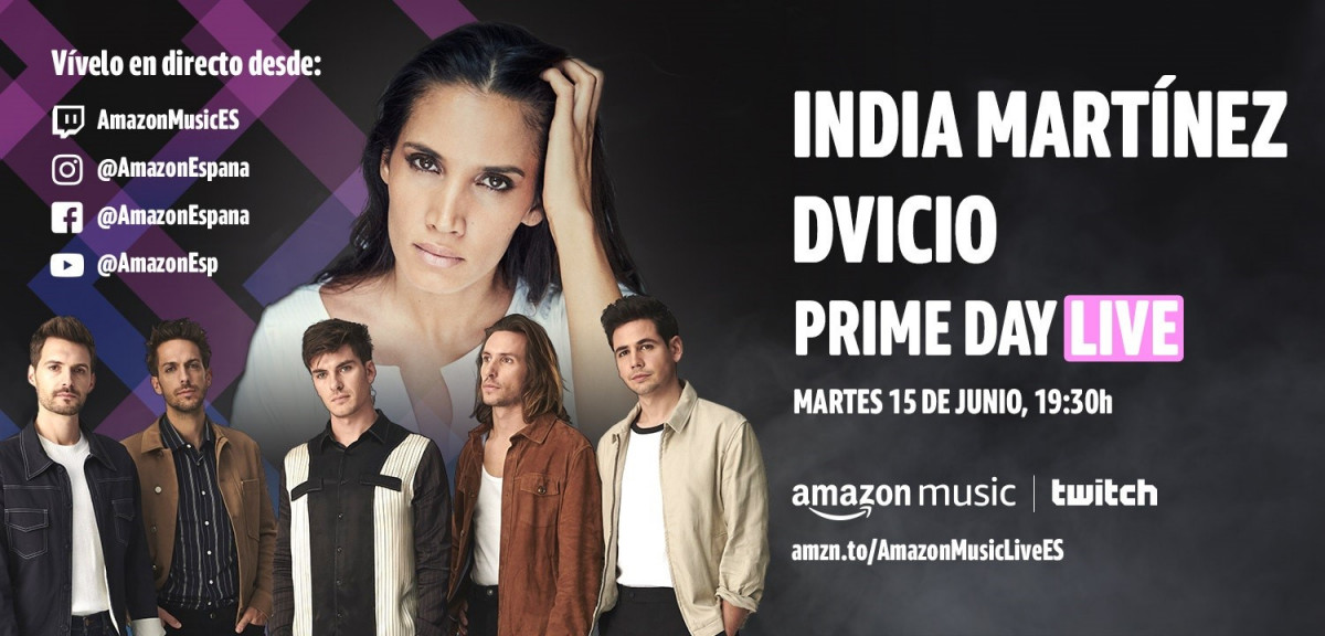 India Martínez y DVICIO actuarán en el Prime Day LIVE de Amazon en streaming desde Sevilla