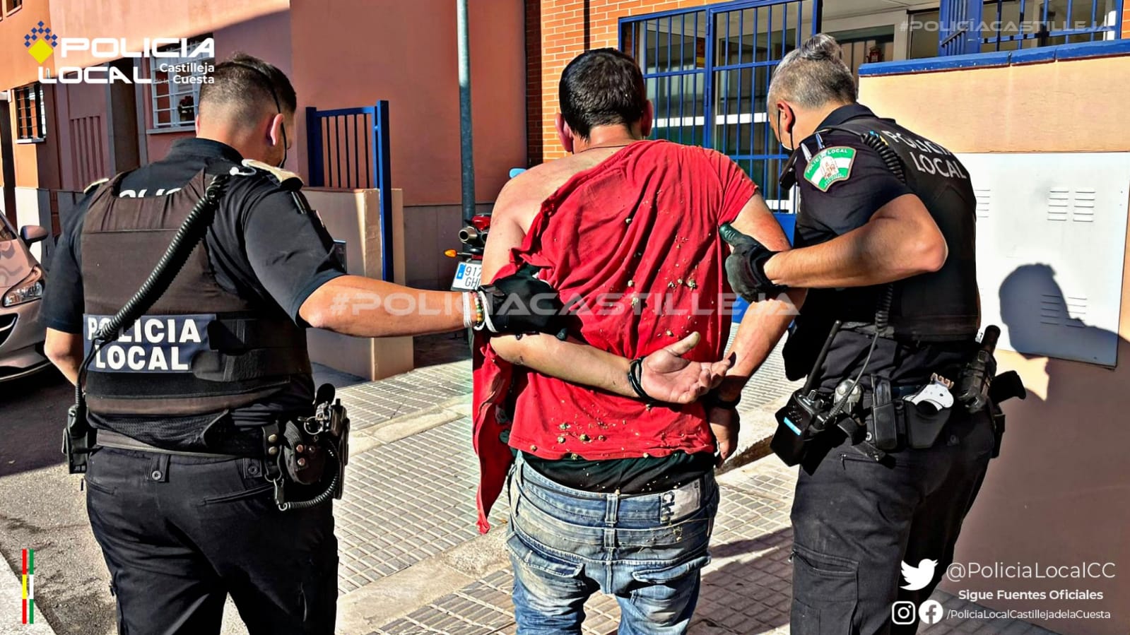 Persecución a tiros en Castilleja contra el ladrón de un camión