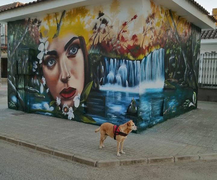 Inés Rodríguez y Rafael Pérez, primer premio del Concurso de Arte Urbano de Guillena