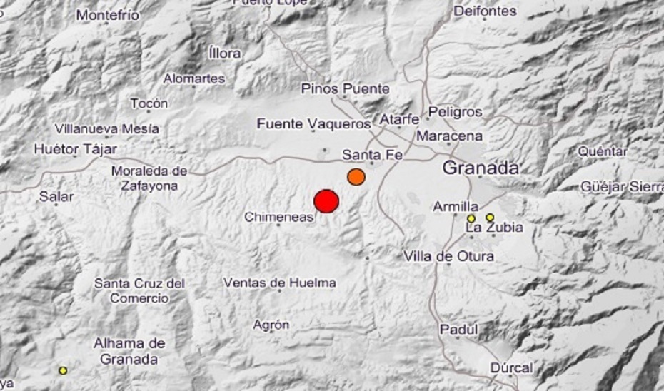 Sentido en media Andalucía un terremoto con epicentro en Granada