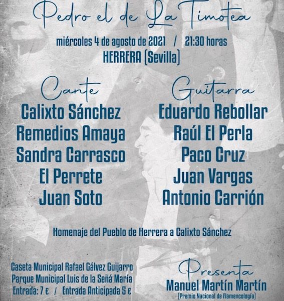 Homenaje a Calixto Sánchez en la noche flamenca de Herrera