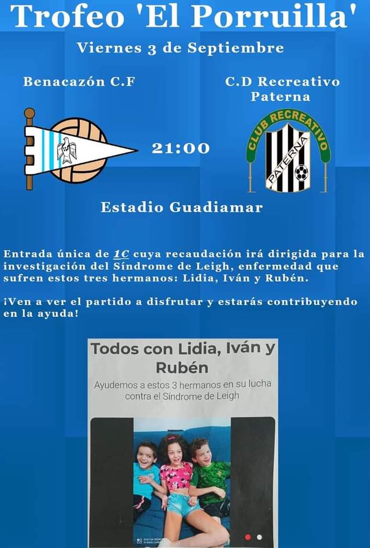 Benacazón CF y Recreativo Paterna ponen su grano de arena en la lucha contra las mitocondriales