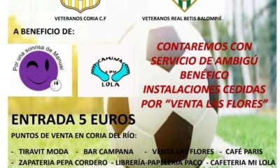 Los veteranos de Coria y Betis se vuelcan con dos niños con una enfermedad rara