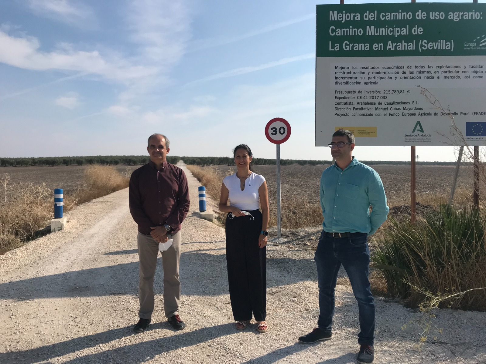 Junta y Ayuntamiento supervisan el Camino de La Graná de Arahal