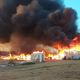 Un incendio arrasa un asentamiento de inmigrantes en Lepe