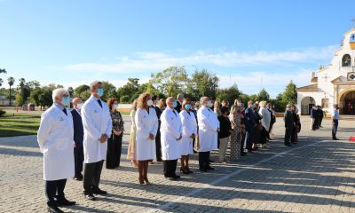 Izado Solemne de Bandera por la labor durante la pandemia de los sanitarios