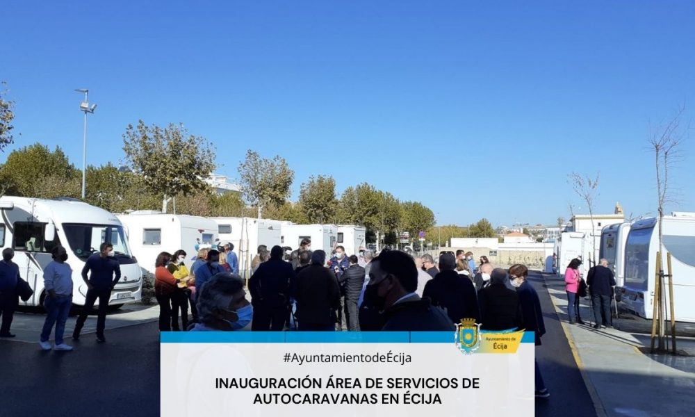 Écija estrena su nuevo aparcamiento para autocaravanas