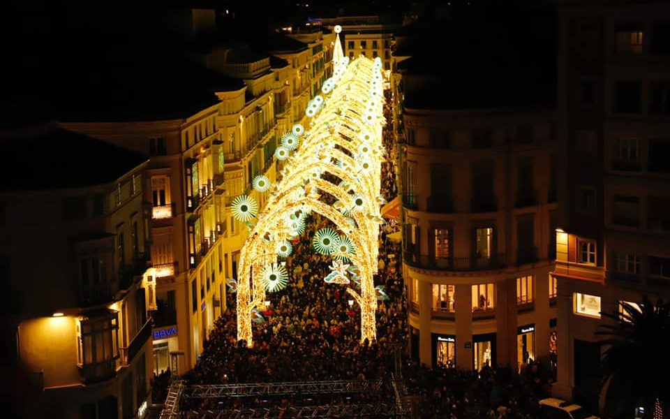 María Casado lleva la luz a la Navidad de Málaga