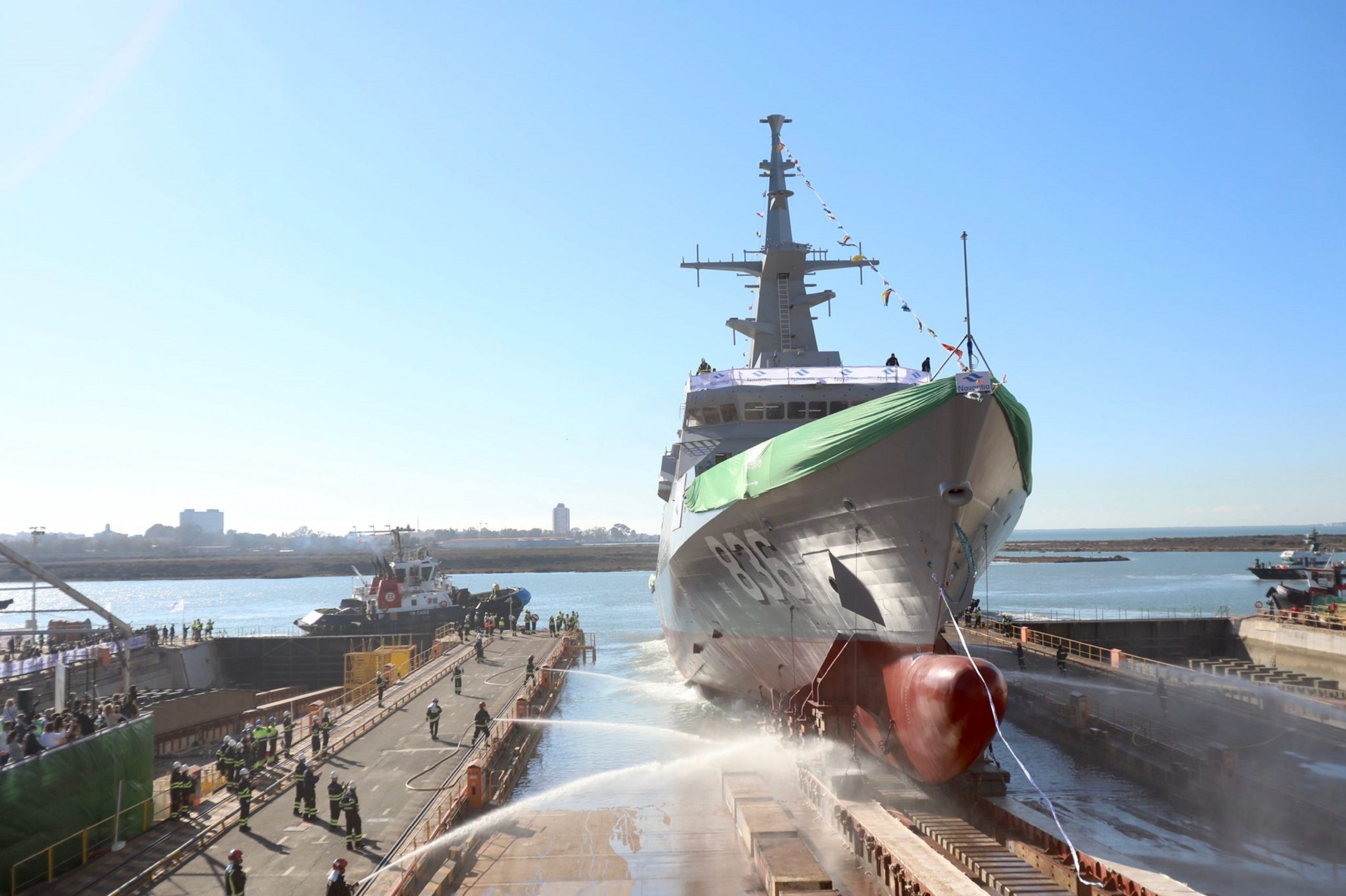 Navantia bota la quinta corbeta para Arabia Saudí en San Fernando