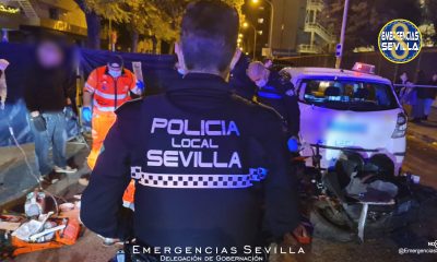 Un motorista muere tras colisionar con un taxi en Sevilla