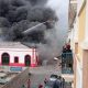 Varias naves y locales afectados en un incendio en el muelle de Isla Cristina