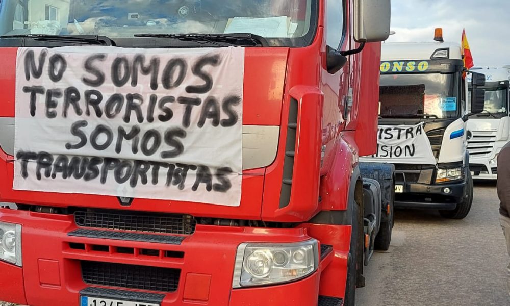Camiones huelga