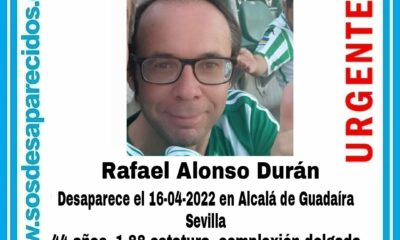 Buscan a un hombre desaparecido este Sábado Santo en Alcalá de Guadaíra